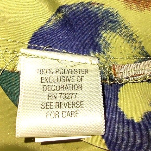 Simply Vera Vera Wang Green Abstract Print Sleeveless Blouse Size L - Picture 6 of 6